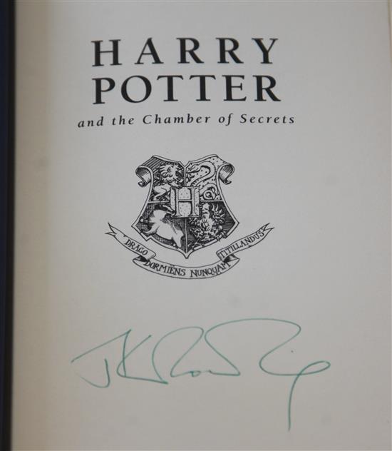 Rowling, J.K. - Harry Potter and the Chamber of Secrets, original cloth, signed on half title, Bloomsbury,